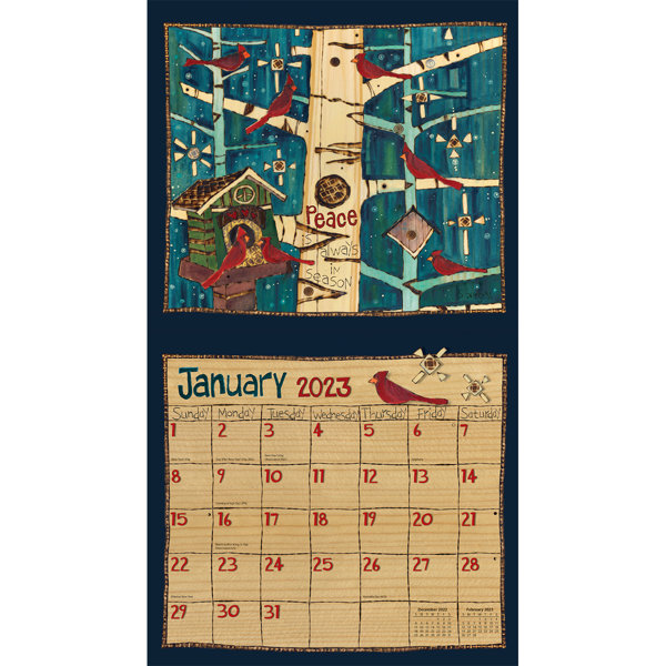 Warren Kimble Calendar 2023 Lang Painted Peace 2023 Calendar Wall Décor | Wayfair