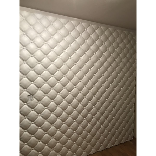 a la maison ceilings panneau mural capitonne 23 5 x 23 5 en blanc et commentaires wayfair ca