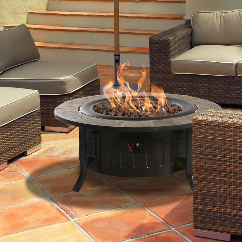 Coffee Table Fireplace bond bolen steel outdoor gas table top fireplace & reviews | wayfair Coffee Table Fireplace bond bolen steel outdoor gas table top fireplace & reviews | wayfair