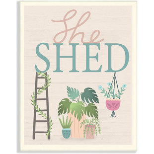 SHE SHED RULES 12" X 18" NOVELTY SIGN -BIRTHDAY GIRL GIFT FOR HER CHIC SHED 