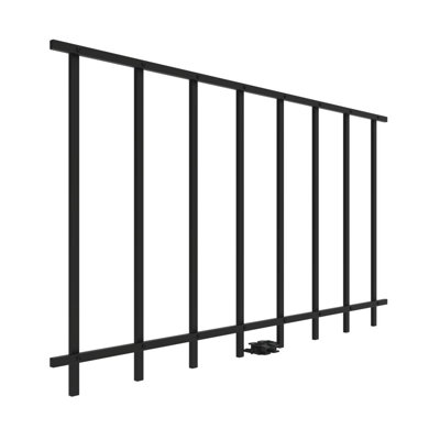 19.5 In. X 35 In. Black Aluminum Puppy Picket Add-On Kit