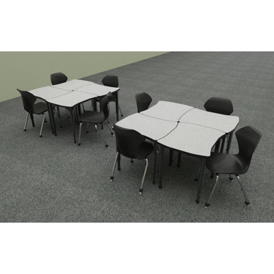 Classroom Set 8 Collaborative Desks  8 Chairs Marco Group Inc