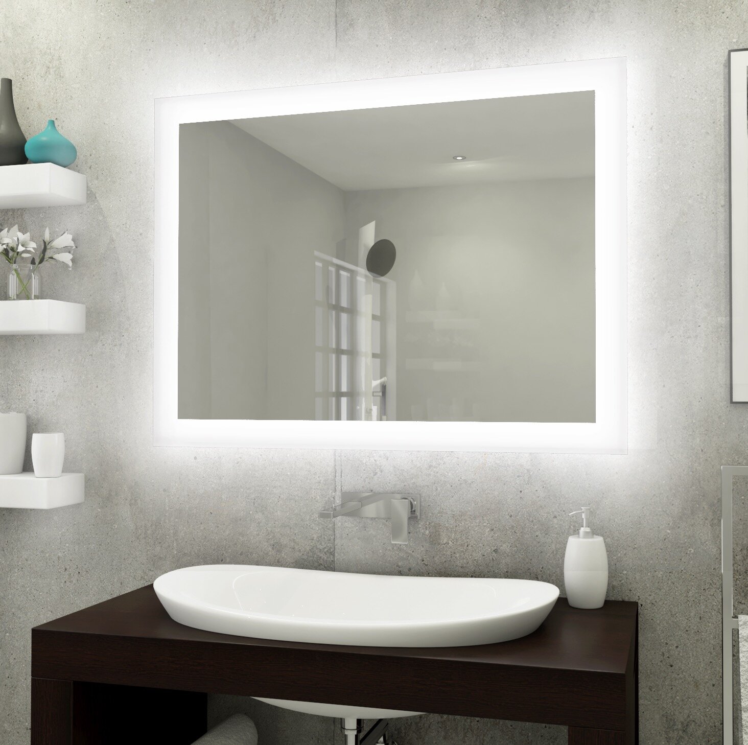 backlit vanity mirror