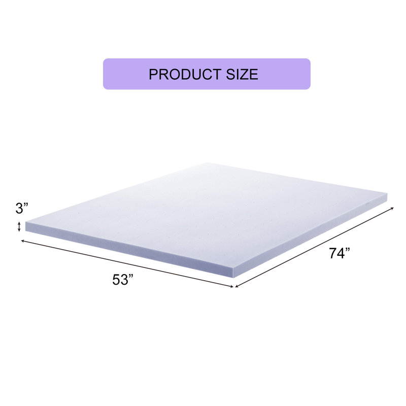 White Noise Merced 3 Gel Memory Foam Mattress Topper Reviews Wayfair