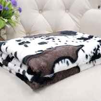 50x60 in Green Leaves and Cute Fox Printed Throw Blanket Super Soft Warm Microfiber Blanket for Bed Couch Sofa Lightweight Travelling Camping Size 