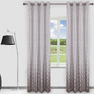 Clarabelle Geometric Room Darkening Curtain Panels (Set of 2)