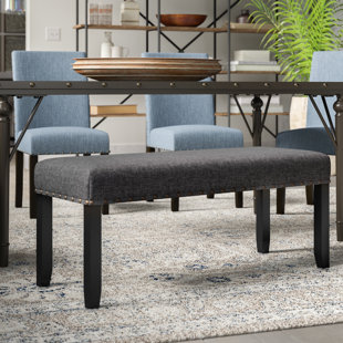 Go to store & view more images Greyleigh Haysi Upholstered Bench with Nailhead Trim