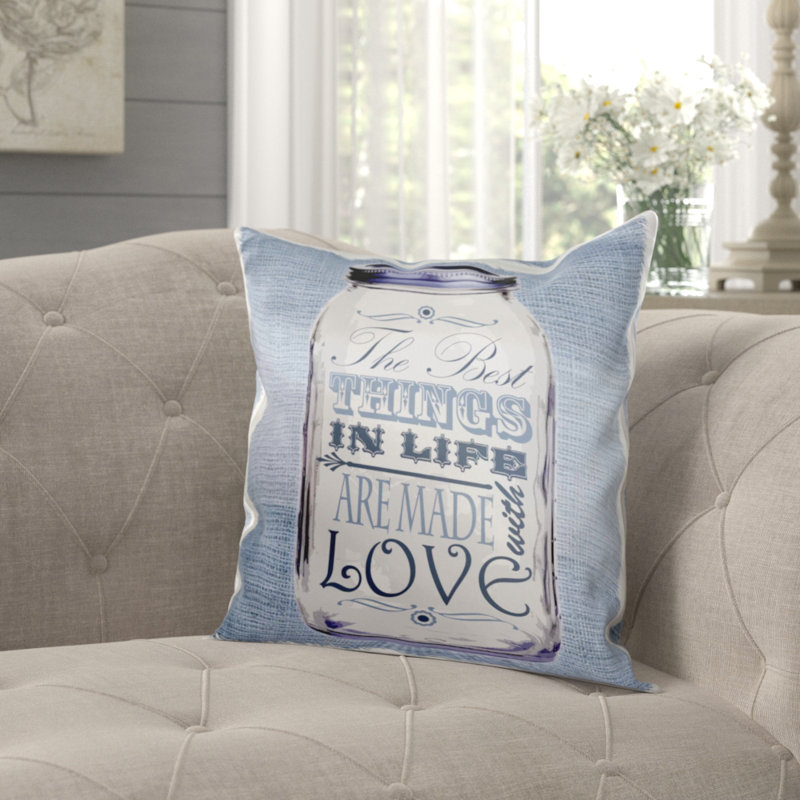Gracie Oaks Peebles Mason Jar On Burlap The Best Things In Life