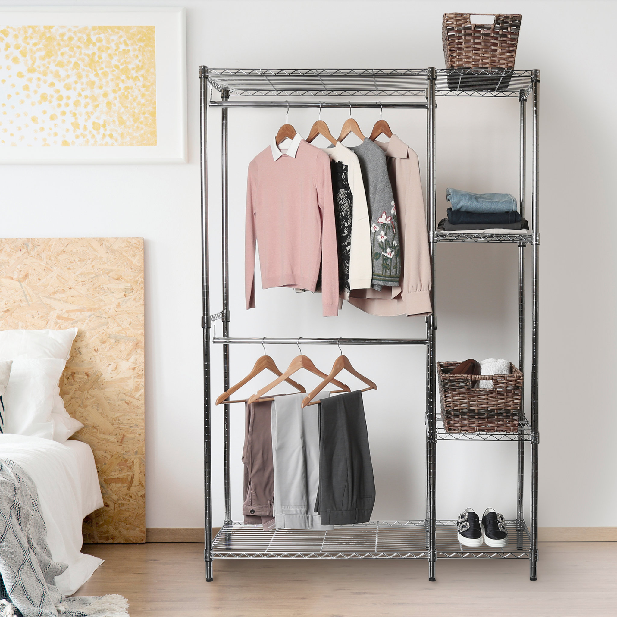 Seville Clics Inc 48 Steel Wire Adjule Garment Rack With 48 Steel Wire Adjule Garment Rack