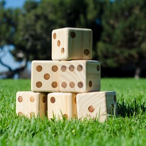 Giant Wooden Dice (Set of 6)