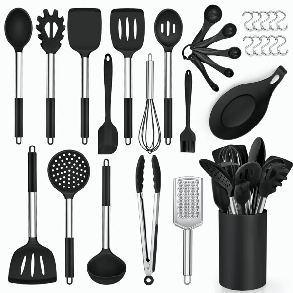 Corgy Durable Practical Heat Resistant Silicone Kitchenware Kitchen Tool Cookware Sets