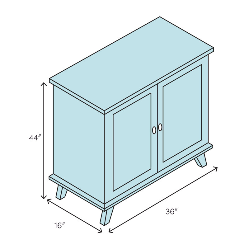 Rosdorf Park Southfield Mirrored Front 2 Door Accent Cabinet Wayfair