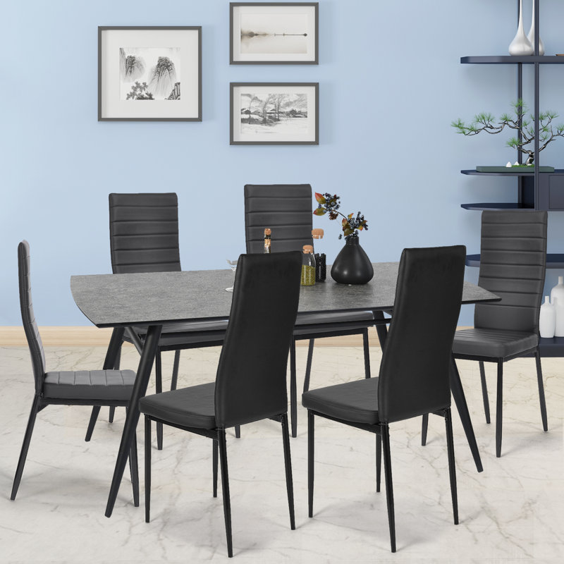 Zipcode Design Exmore Faux Leather Upholstered Metal Side Chair Reviews Wayfair