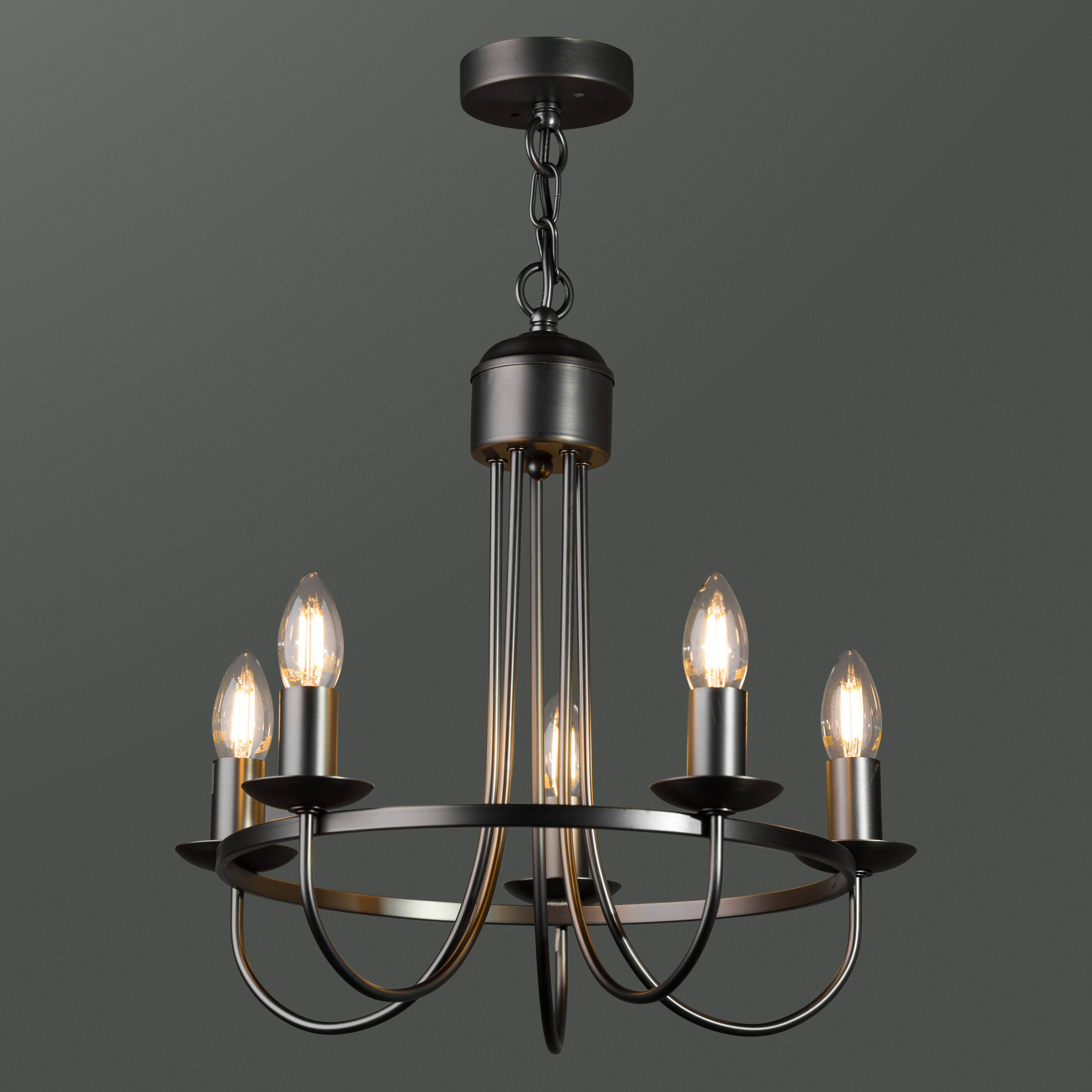 Burton 5 Light Shaded Drum Chandelier | Drum shade Burton 5 Light Shaded Drum Chandelier | Drum shade