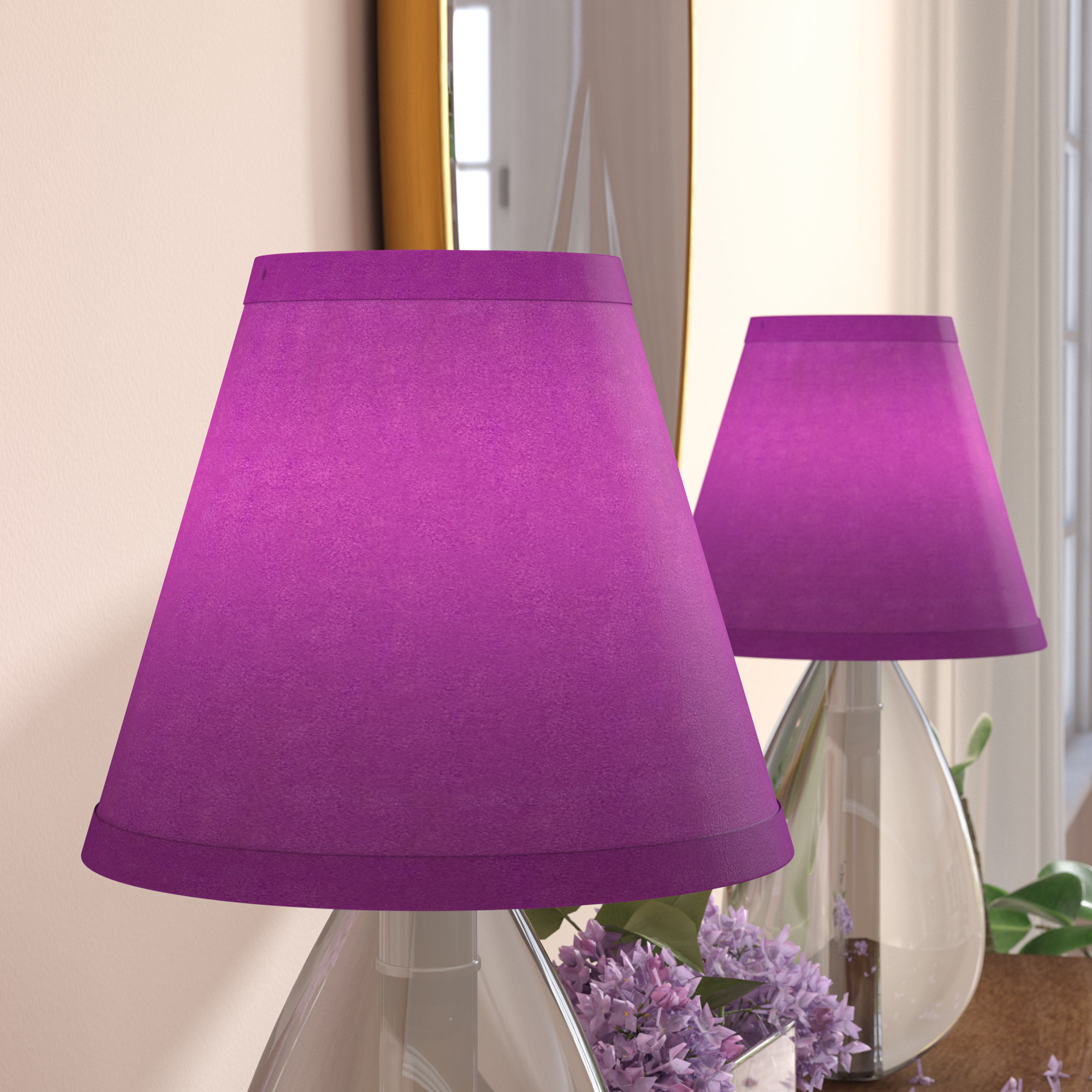 large purple lamp shade