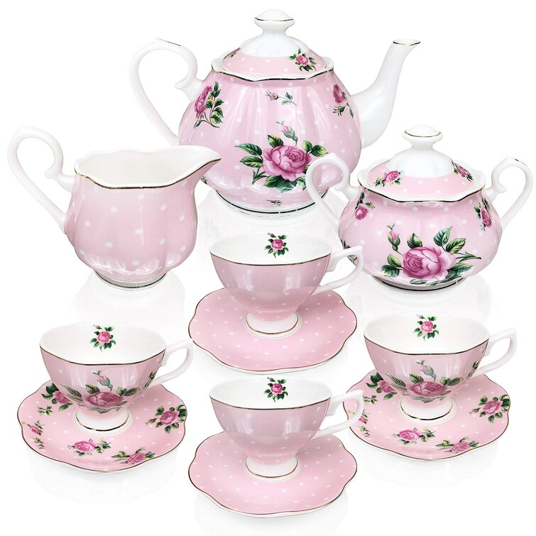 JUMBO Floral Tea Set | Wayfair