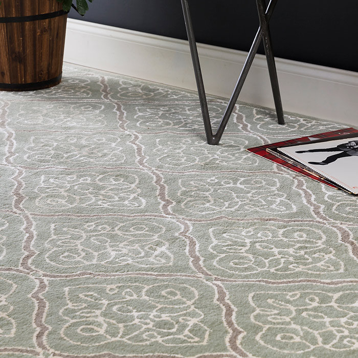 House Of Hampton Tambellini Geometric Handmade Tufted Gray Area Rug Reviews Wayfair