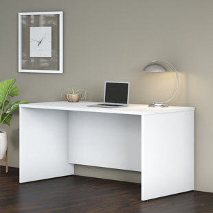 white desk with no drawers