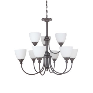 Go to store & view more images Alvan 9-Light Shaded Chandelier by Winston Porter
