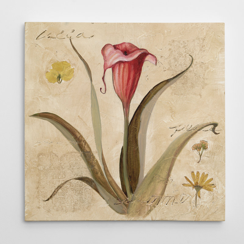 Ophelia Co Red Calla Lily Oil Painting Print On Wrapped