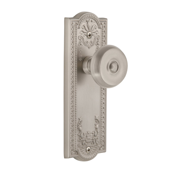 Grandeur Bouton Privacy Door With Parthenon Long Plate Wayfair Door With Parthenon Long Plate