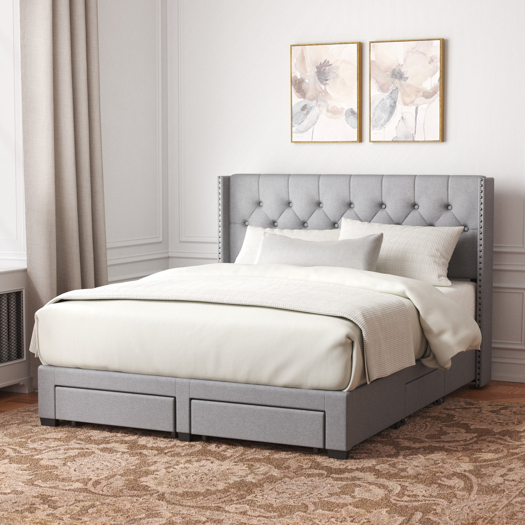 House Of Hampton Adella Tufted Upholstered Storage Standard Bed Reviews Wayfair