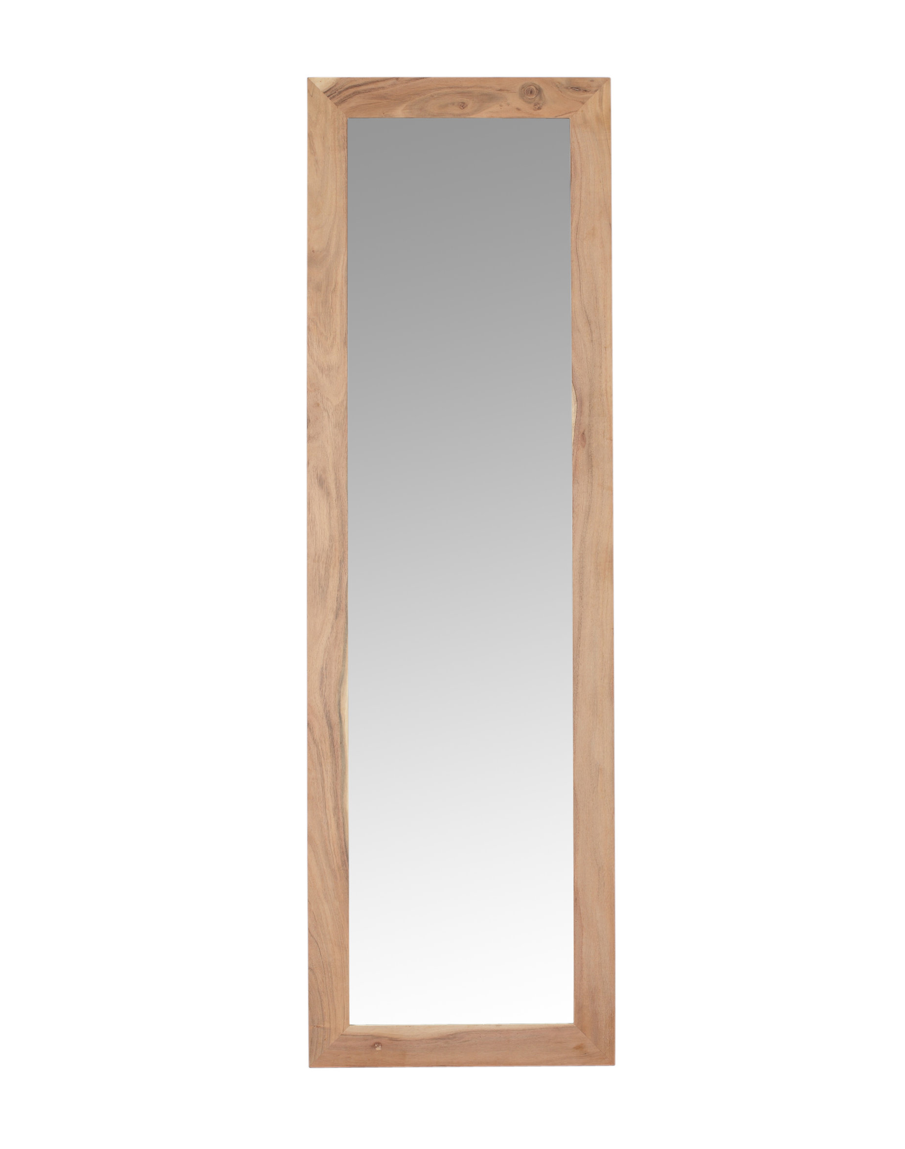 Ebern Designs Sydney Rustic Floor Mirror With Acacia Wood Frame