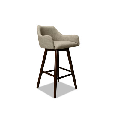 Vicky 26 Swivel Bar Stool Ivy Bronx Upholstery Sand