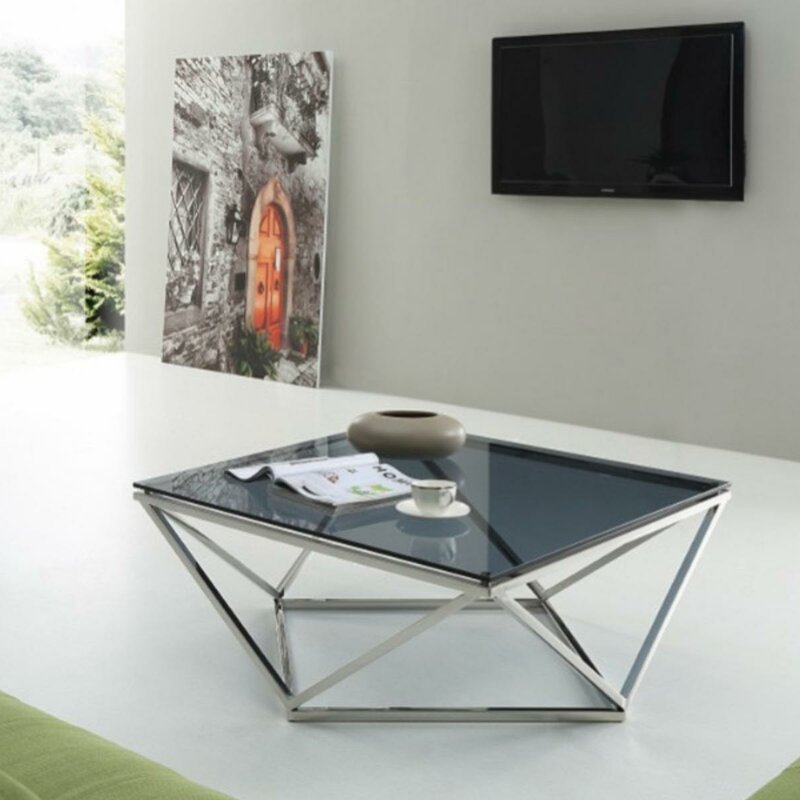 Brayden Studio Noella Metal And Glass Coffee Table Wayfair