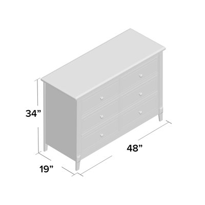missing hardware’s Berkley 6 Drawer Double Dresser