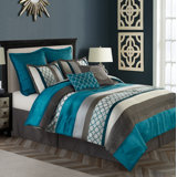 Blue Satin Bedding You Ll Love In 2020 Wayfair