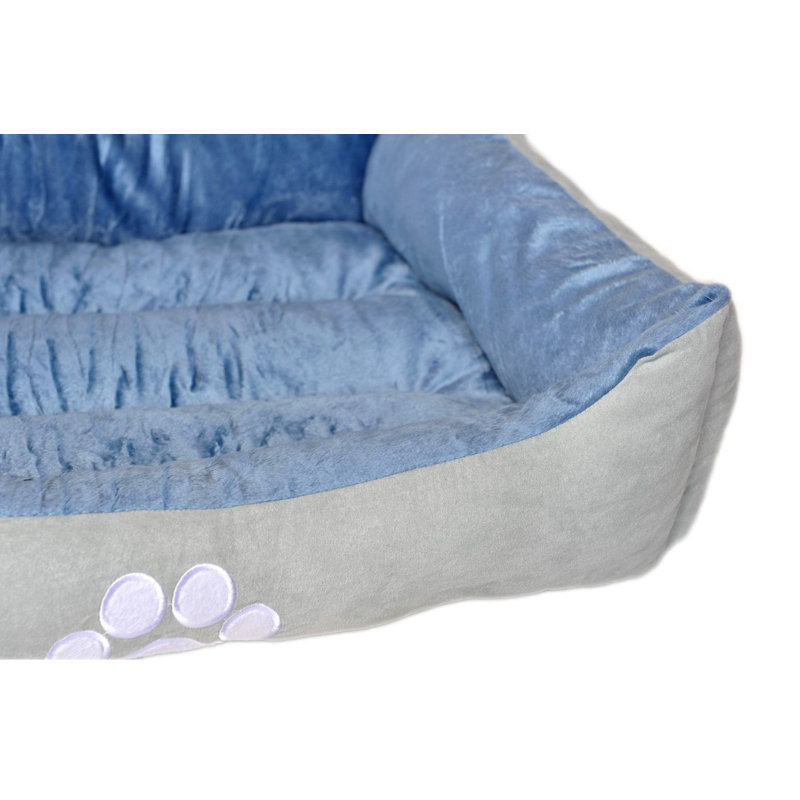 Grey sherpa fleece /"Paw Print/" dog bed fabric 64/" wide