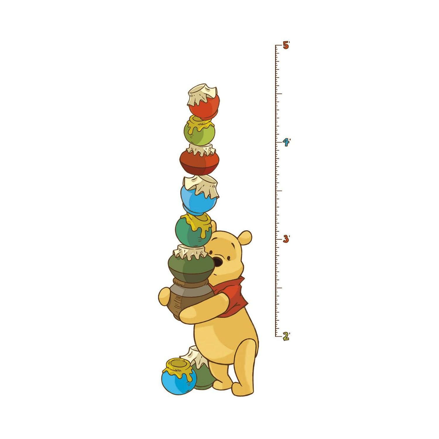 Room Mates Pooh Growth Chart Decal & Reviews | Wayfair