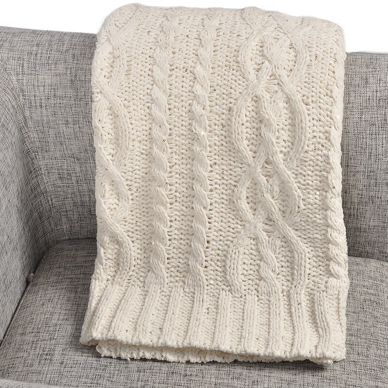 chunky cable knit blanket