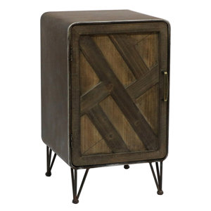 Delicia Wood and Metal 1 Door Accent Cabinet