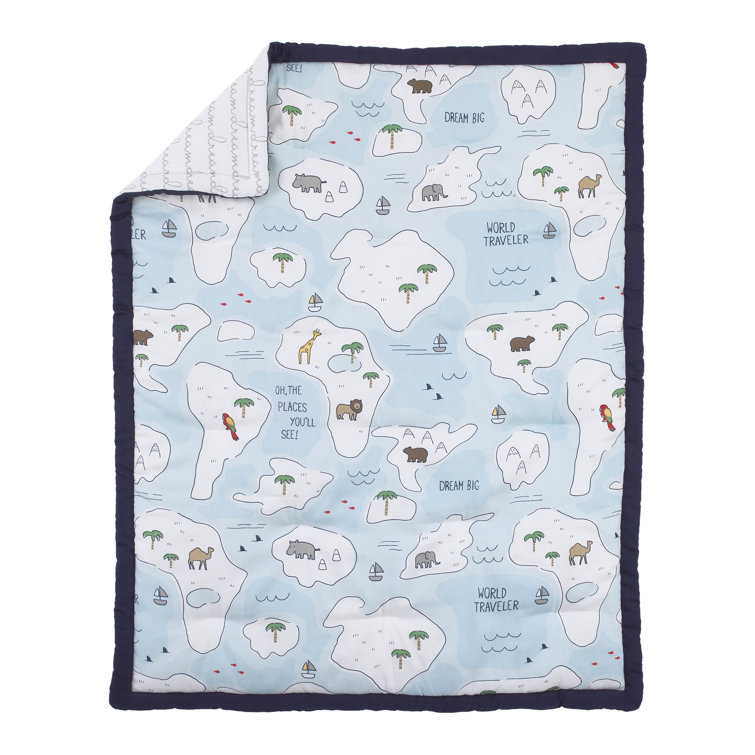 map crib bedding