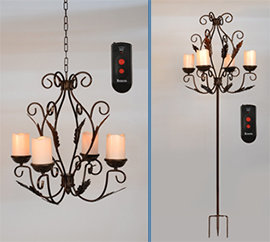 Go to store & view more images 4-Light Shaded Chandelier by LB International