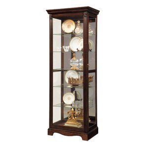 Leafwood Lighted Curio Cabinet