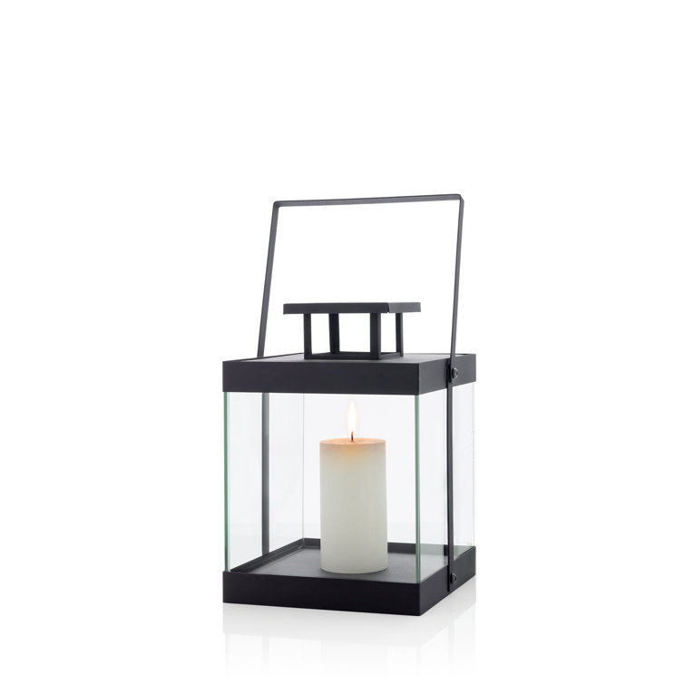 Blomus NIDEA Laterne S – Schwarz, Aus Stahl & Glas, 52,5 X 45,5 Cm, Für Stimmungsvolle Innen-Deko