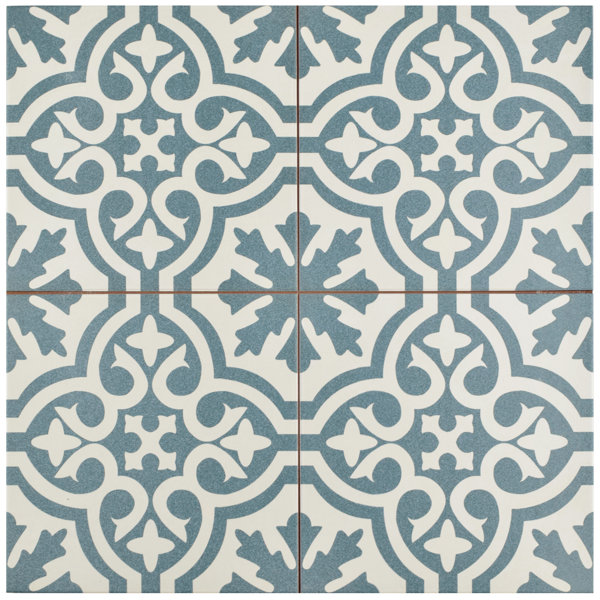 Alameda 17 63 X Ceramic Field Tile In Blue White Reviews Alameda 17 63 X Ceramic Field Tile In Blue White Reviews Allmodern