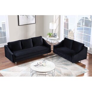 3 Piece Sofa Set Morden Style Couch Furniture Upholstered Armchair, Loveseat And Three Seat For Home Or Office (2+3 Seat) by Everly Quinn