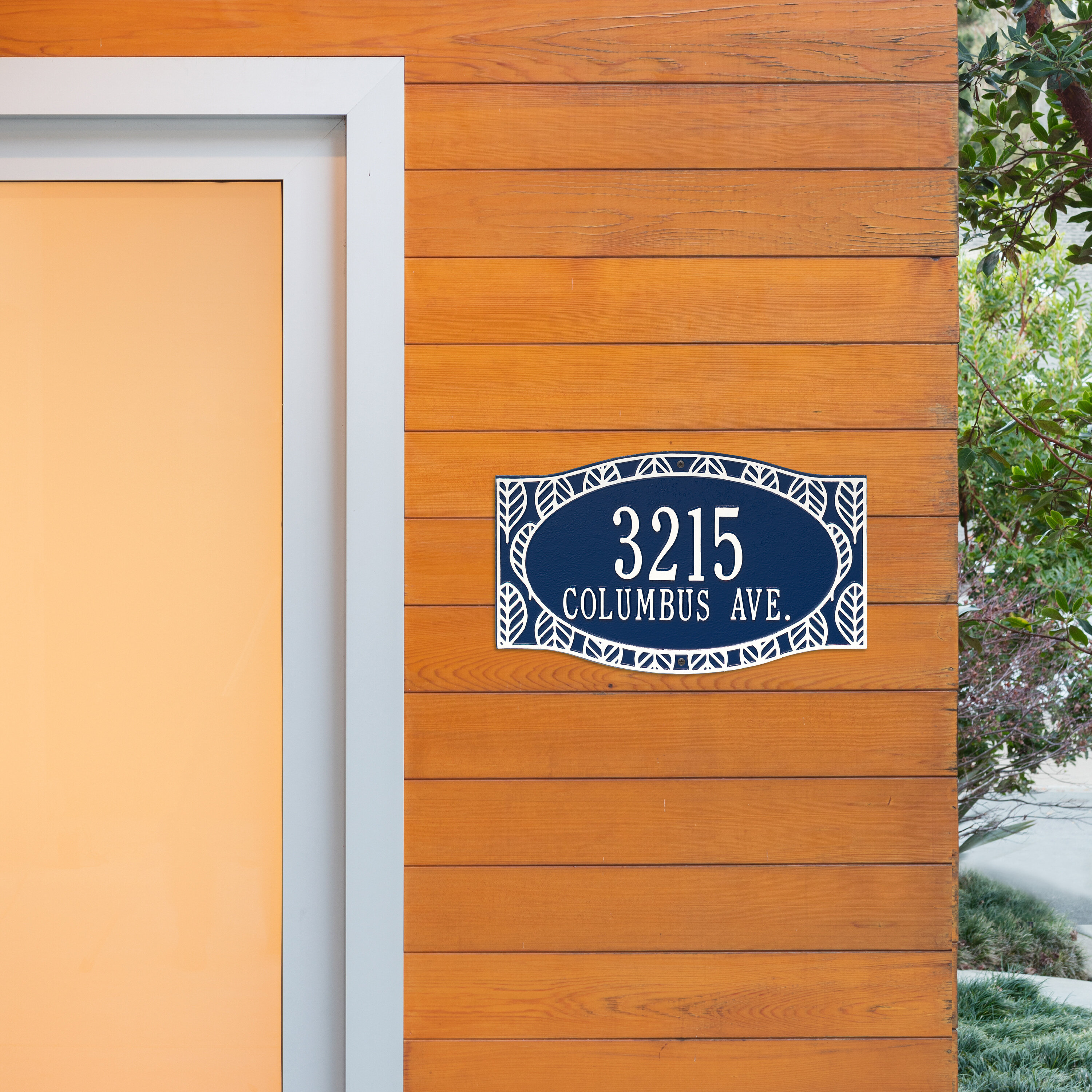 Whitehall Frond Personalized 2Line Wall Address Plaque Wayfair