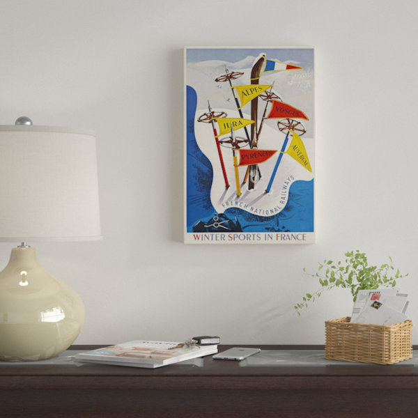 East Urban Home Winter Sports In France French National Railways Graphic Art Print On Canvas Wayfair