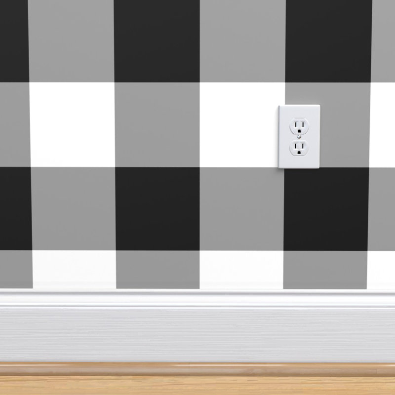 Ebern Designs O Connell Buffalo Plaid Removable Peel And Stick