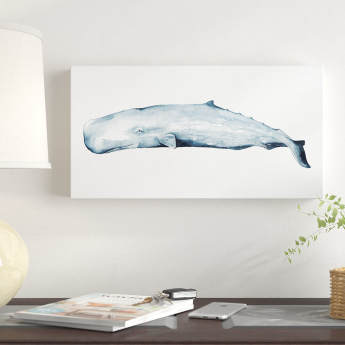 East Urban Home Whale Portrait Ii Acrylic Painting Print On Wrapped Canvas Wayfair