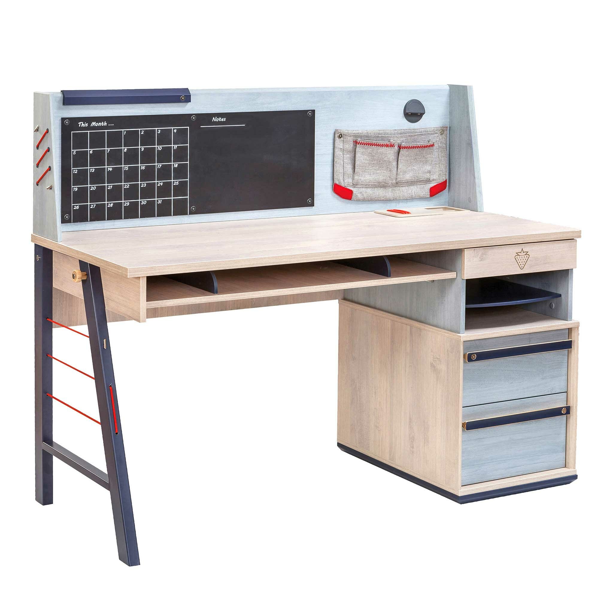 Isabelle Max Holroyd Wide Smart Desk With Hutch Wayfair