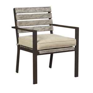 Lilah Patio Dining Chair with Cushion (Set of 2)