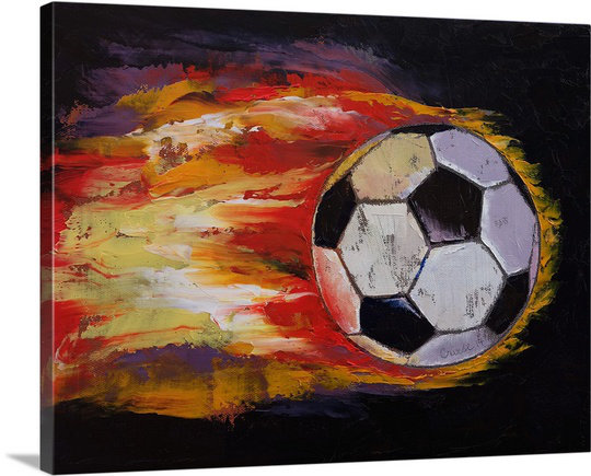 Canvas On Demand Soccer Ball By Michael Creese Painting Print On