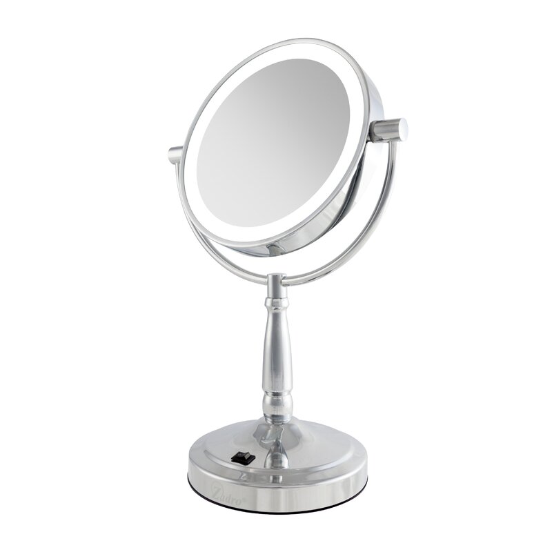 cordless lighted makeup mirror