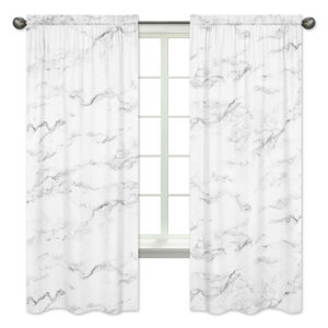 Marble Window Curtain Panels (Set of 2)